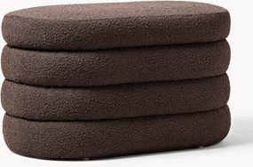 Panca piccola imbottita in bouclé con vano contenitore Alto