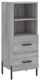 Credenza grigio sonoma 34,5x34x180 cm in legno multistrato