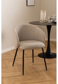 Set di sedie da pranzo color crema in imbottito 2 pz Eleanor – Actona