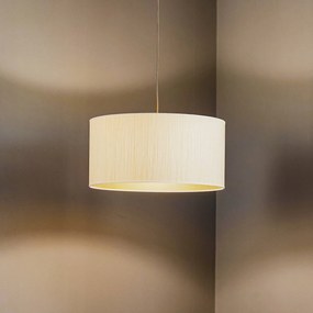 Duolla Lampada a sospensione Essex, tessuto strutturato, oro
