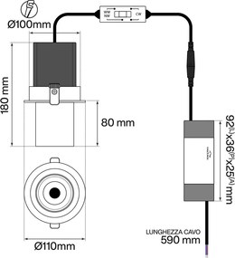 Faro LED da Incasso 15W Orientabile CCT Bianco Variabile Foro Ø75mm Colore Bianco Variabile CCT