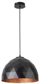Lampadario su filo DIAMENT 1xE27/60W/230V d. 35 cm nero/rame