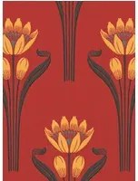 Isidore Leroy Carta da parati Tulipes - Rouge