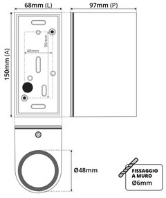 Applique da Esterno Bidirezione IP65 GU10 Stondata - Inox Base GU10