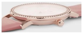 Orologio da donna con cinturino in pelle rosa Le Couronnement - Cluse