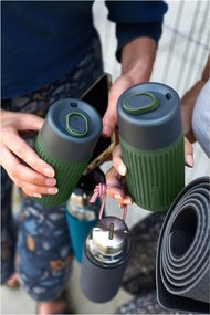 Tazza da viaggio verde in vetro 340 ml – Black + Blum