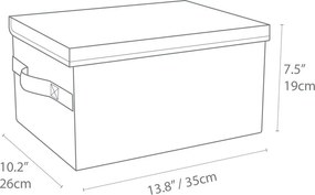 Scatola in tessuto blu con coperchio 35x19x26 cm Soft Storage - Bigso Box of Sweden