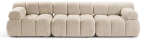 Divano componibile beige in tessuto bouclé 282 cm Bellis - Micadoni Home