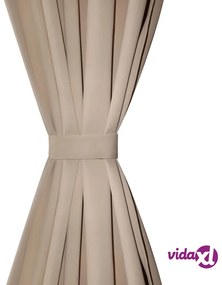 vidaXL Tende Oscuranti Nere 2 pz con Orlo Ribattuto 135 x 245 cm