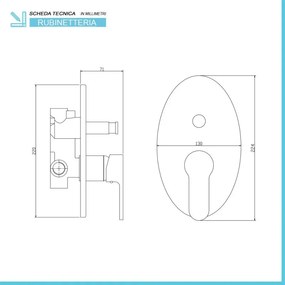 Set miscelatori cromati lavabo bidet e doccia incasso con deviatore Paco