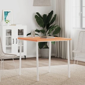 Piano per tavolo 70x70x2,5 cm quadrato legno massello di faggio