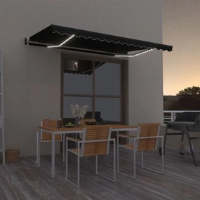Tenda Automatica Con Sensore Vento E Led 450x350 Cm Antracite /