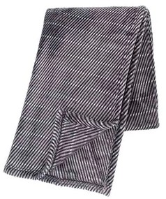 Coperta in micropile grigio Stripes, 130 x 180 cm - Tiseco Home Studio