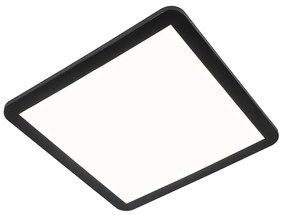 Plafoniera nera 40 cm LED dimmer 3 passi IP44 - Steve
