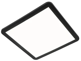 Plafoniera nera 40 cm LED dimmer 3 passi IP44 - Steve