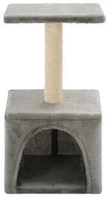 Albero per gatti con tiragraffi in sisal 55 cm grigio