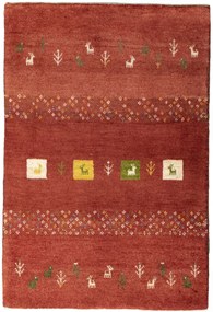 Gabbeh Tappeto persiano 90x130 Rosso (Iran) Annodato A Mano