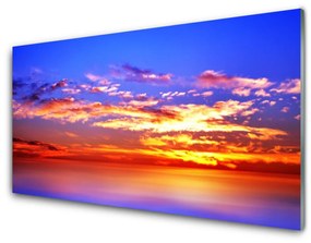Quadro acrilico Cielo Nuvole Paesaggio marino 100x50 cm