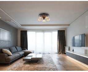 Globo 15742-5D - Lampadario a plafone JORDANA 5xE27/60W/230V diametro 46,5 cm nero