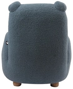 Poltrona per bambini blu con rivestimento in bouclé Rocky – Vipack