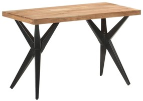 Tavolo Da Pranzo 120x60x76 Cm İn Legno Massello Di Acacia /