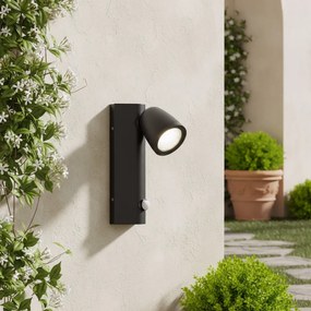 Applique da Esterno GU10 IP65 con Sensore Movimento AXIS - Nera
