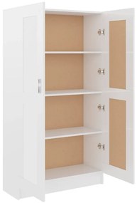 Libreria bianco lucido 82,5x30,5x150 cm in legno multistrato