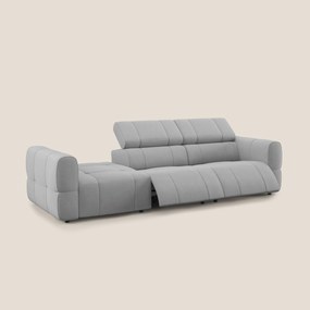 Giotto Divano con terminale e opzione relax elettrico in microfibra effetto velluto impermeabile T09