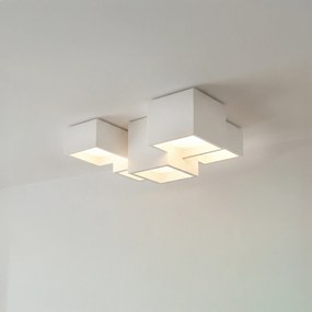 Applique da Soffitto in Gesso Pitturabile 5xGX53