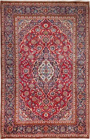 Kashan Tappeto 300x200 Rosso (Iran) Annodato A Mano