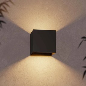 Applique LED Cubo 10W IP65 Nero - 2CCT Colore Bianco Variabile CCT