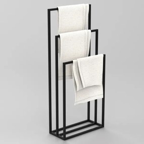 Porta asciugamani 105x45 cm nero