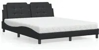 Letto con Materasso Nero 160x200 cm in Similpelle 3208873