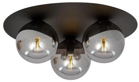 Plafoniera SOLAR 3xE14/10W/230V nero/grigio