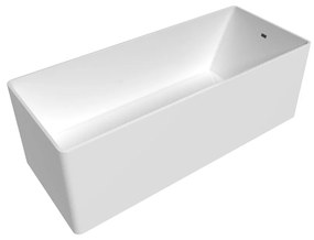 Ceramica Flaminia Wash Vasca da bagno 170x70 con troppopieno sistema di scarico e piletta in Pietraluce bianco