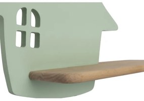 Applique LED per bambini con mensola HOUSE LED/4W/230V verde/legno