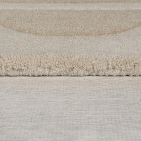 Tappeto in lana di colore naturale 80x230 cm Scallop - Flair Rugs