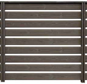 Pannello componibile Thermowood grigio in legno H 178.4 x L 521.8 cm, 3 pezzi