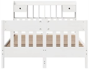 Giroletto senza materasso bianco 140x200 cm legno massello pino