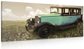 Quadro su tela – Auto retrò blu