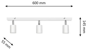 LED Luce Spot a LED TUNE 3xGU10/4,8W/230V bianco