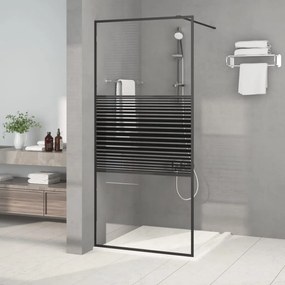 Parete Doccia Walk İn Nero 90x195 Cm Vetro Trasparente Esg /