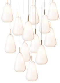 Anoli 13 Lampadario Nordic Gold/Opale - Nuura