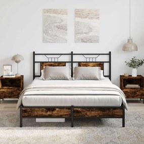 Giroletto Senza Materasso Rovere Fumo 140x200 Cm İn Truciolato /