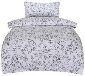 Biancheria da letto grigia in raso di cotone per letto singolo 140x200 cm Gloria – My House