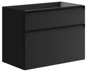 Mobile da bagno sotto lavabo Fusion antracite opaco L 79.5 x H 60 x P 45.5 cm 2 cassetti, lavabo non incluso