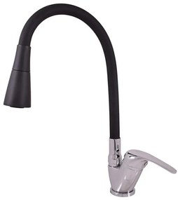 RAV Slezák SA006.0/13 - Miscelatore per lavello SAZAVA 35,6 cm nero/cromo lucido