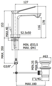 Paffoni Tilt Ti075cr Miscelatore Lavabo Con Scarico Cromo