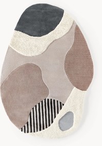 Tappeto in lana taftato a mano con motivo in rilievo Silas