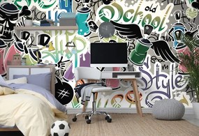 Carta da parati – Street art con elementi allegri